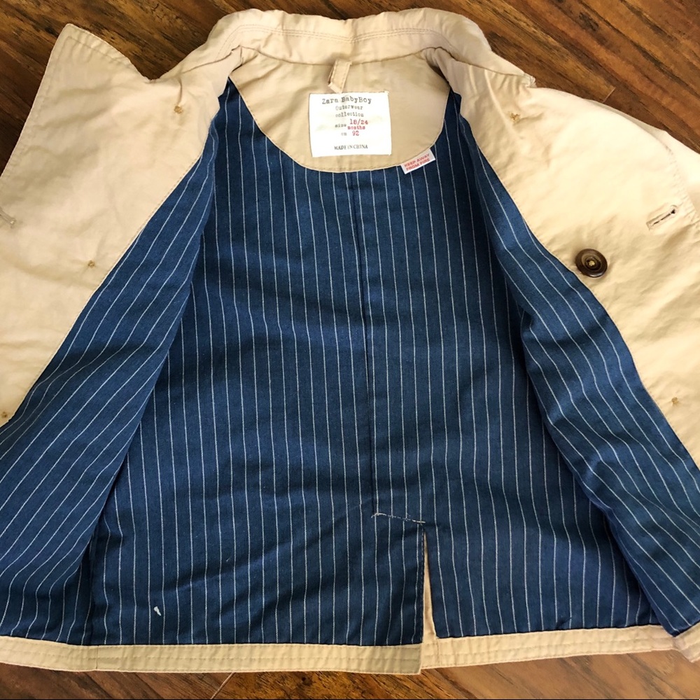 Zara BabyBoy Collection Trench Coat - Picture 3 of 3